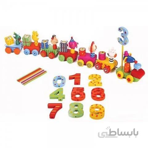 اسباب بازی چوبی قطار تولد با اعداد کد BZ-29-D