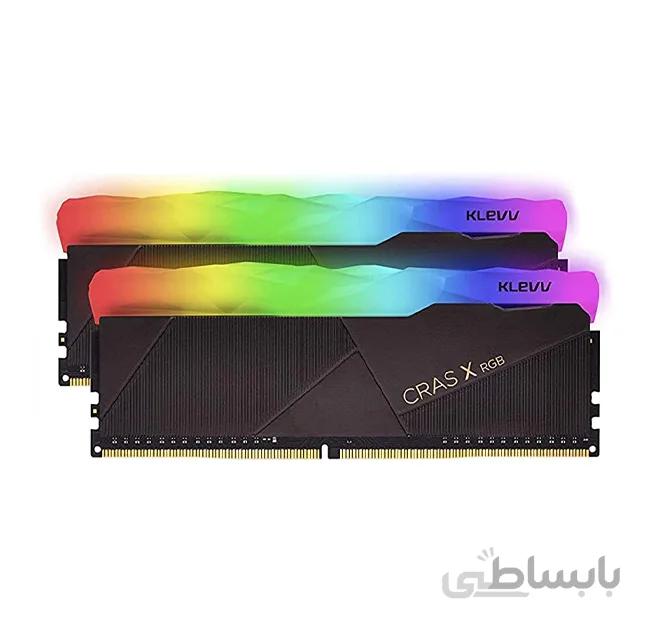 رم کلو CRAS X RGB DDR4 32GB (2x16GB) CL18 3600Mhz ا Ram KLEVV CRAS X RGB DDR4 32GB (2x16GB) CL18 3600Mhz