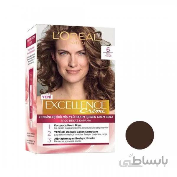 رنگ مو شماره 6 لورال مدل Loreal Paris Excellence
