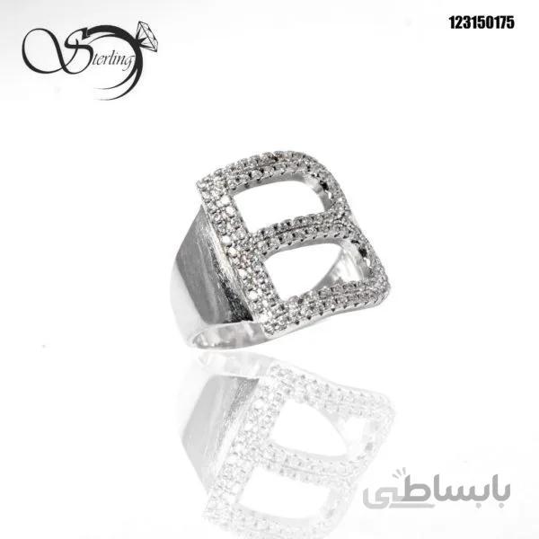 انگشتر B نقره زنانه کد:۱۵۱۳