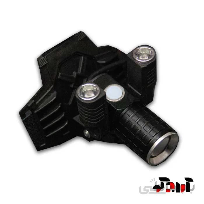چراغ پیشانی سه چراغ مدل glare headlight