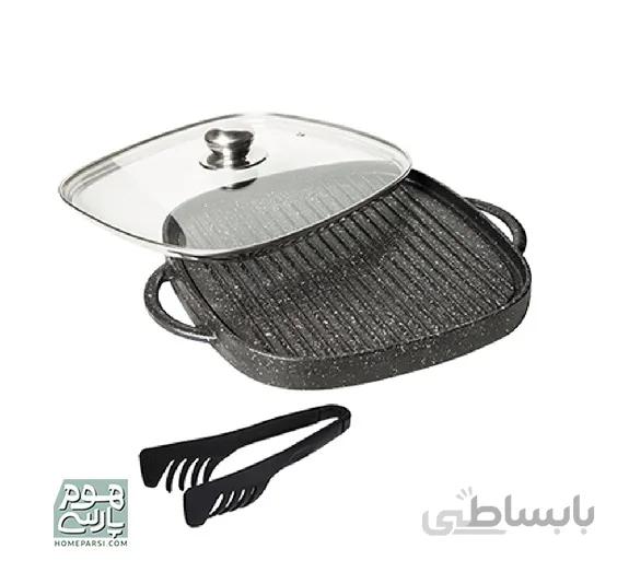 تابه گریل نالینو مدل Lorenza دو طرفه (با درب)