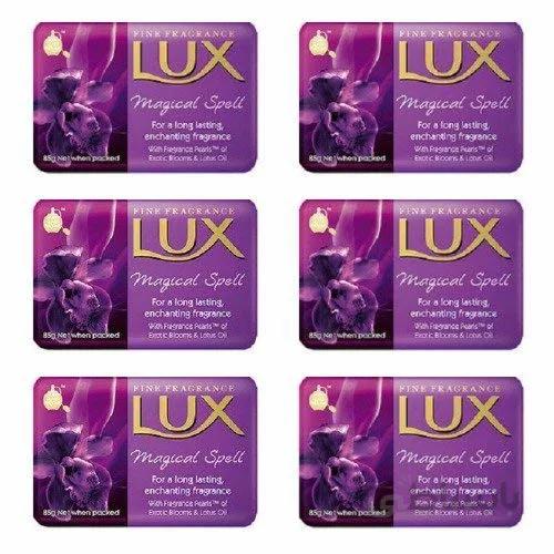 صابون لوکس ۱۷۰ گرم با ترکیب روغن گل ارکیده سیاه و روغن ارس – باکس ۶ عددی – Lux magical spell