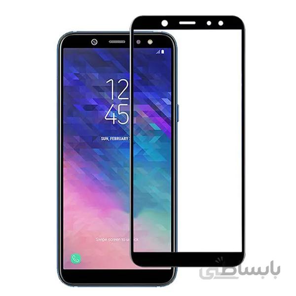 گلس A6 فول چسب شیشه ای محافظ صفحه نمایش گوشی موبایل سامسونگ Galaxy