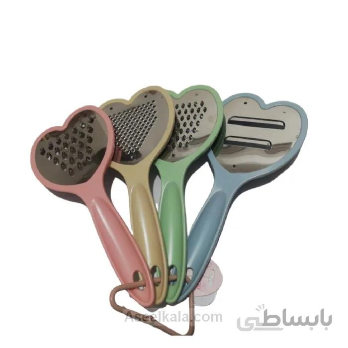 رنده استیل قلبی پک 4 عددی