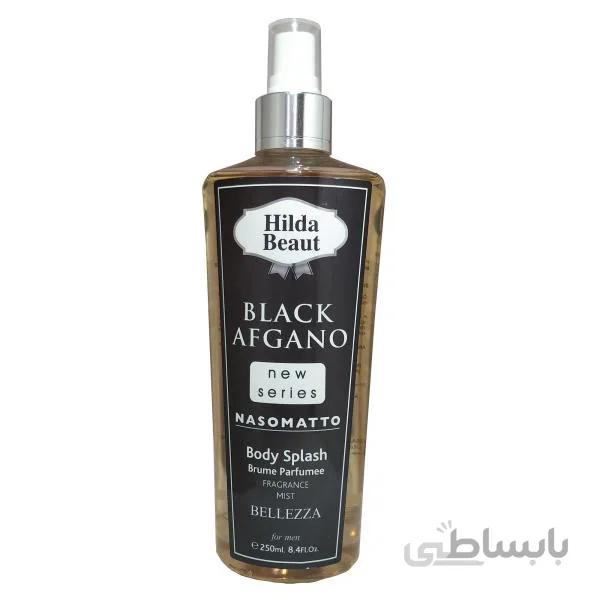 بادی اسپلش هیلدا بیوت مدل BLACK AFGANO مخصوص آقایان ا hilda beaut BLACK AFGANO body splash
