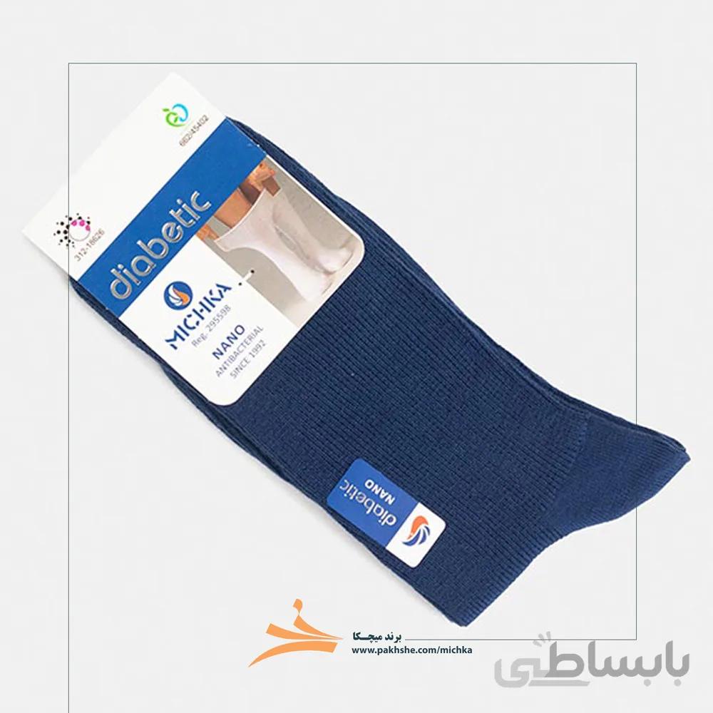 جوراب دیابتیک آنتی باکتریال ساق بلند مردانه برند میچکا کد 100