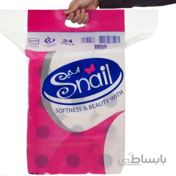 تخفیف ویژه دستمال توالت 24 عددی چهار لایه اسنیل snail