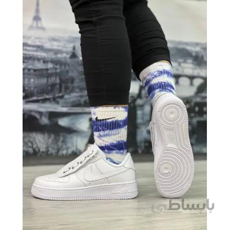 نایک ایرفورس دخترانه سفید زیپ دار NIKE AIR FORCE 1 WOMEN