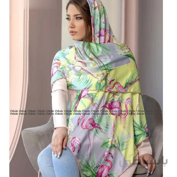 روسری مجلس زیبا نخی فلامینگو زیبا