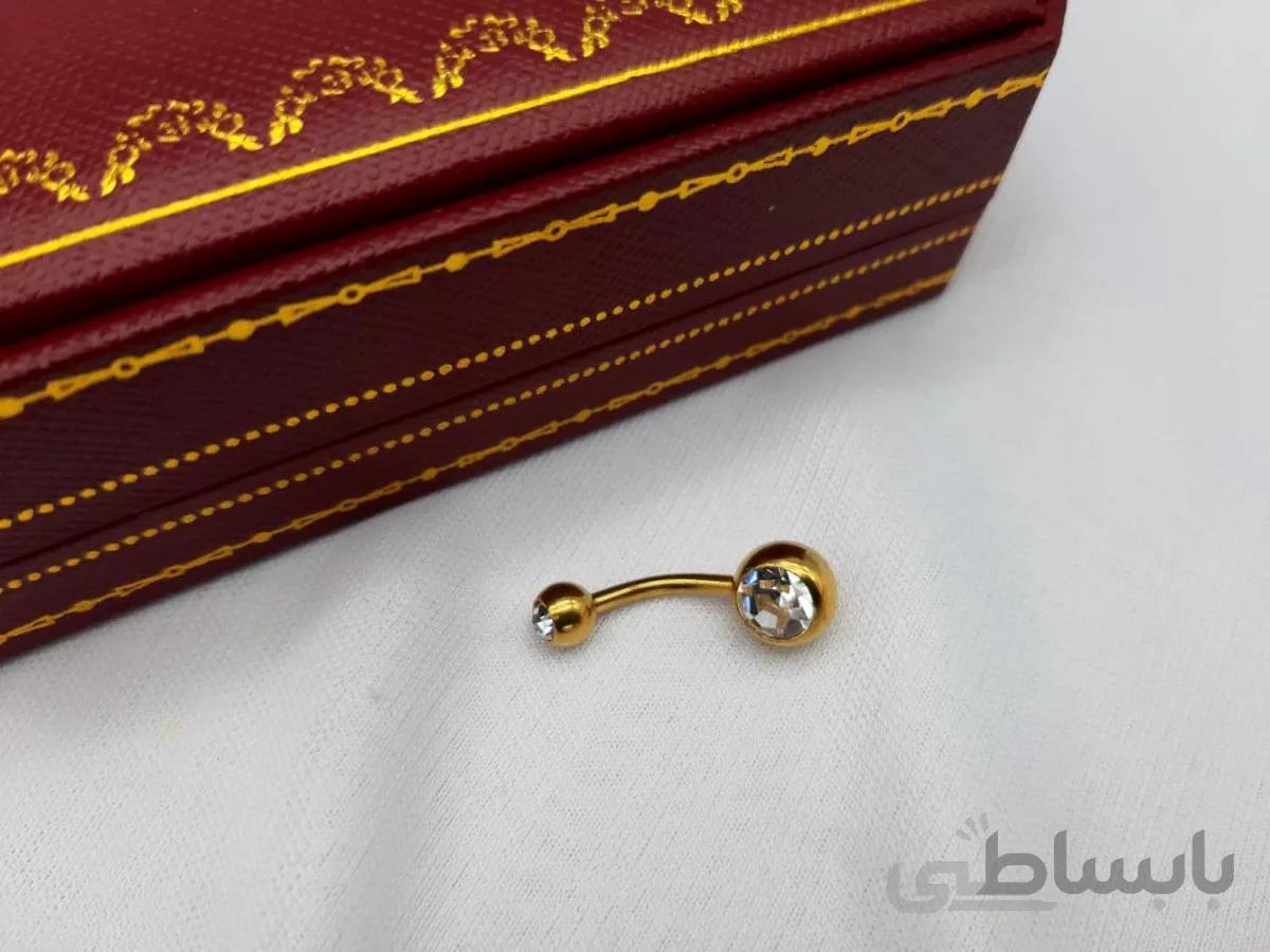 پیرسینگ ناف دو سرنگین دار