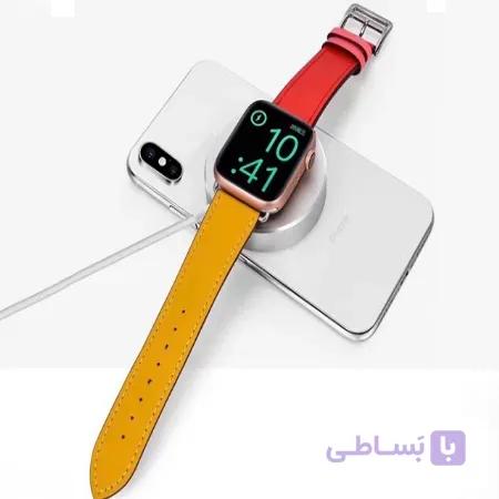 شارژر بی سیم دو کاره کوتچی مدل WS-17 Mini 2in1 مناسب برای شارژ گوشی و اپل واچ