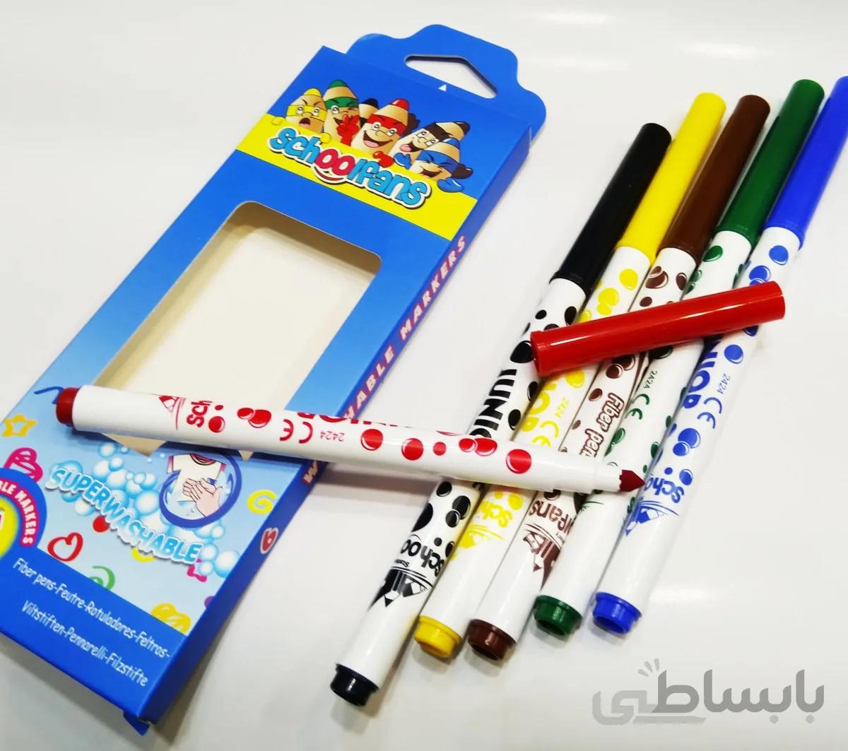 ماژیک رنگ آمیزی ۶ رنگ ۹۲۷۰ اسکول فنس مدل SUPERWASHABLE