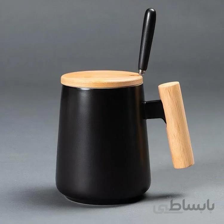 ماگ دسته چوبی کد ۲۱۶