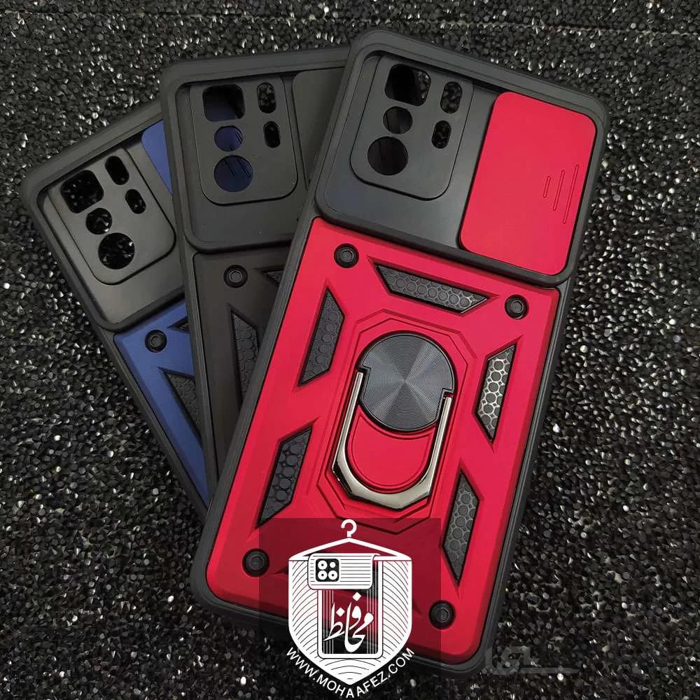 قاب ضد ضربه شیائومی Poco X3 GT دارای هولدر و محافظ لنز کد XM326