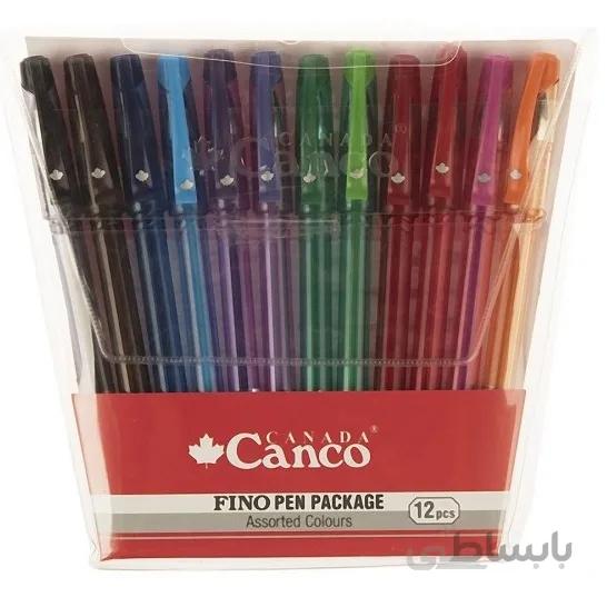 خودکار کنکو رنگی Canco Fino 1mm بسته ۱۲ عددی ا Canco Fino 1mm Pen