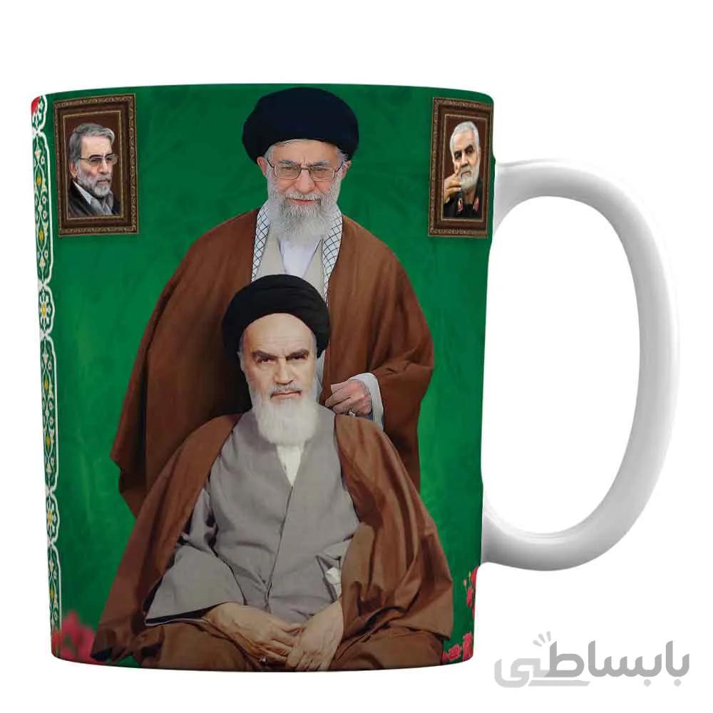 ماگ سرامیکی افرا توس طرح رهبران انقلاب اسلامی ایران