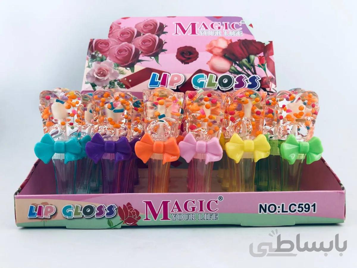 برق لب طرح گل رز مجیک کد LC591