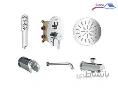 شیرالات توکار حمام شودر مدل روگن Brass