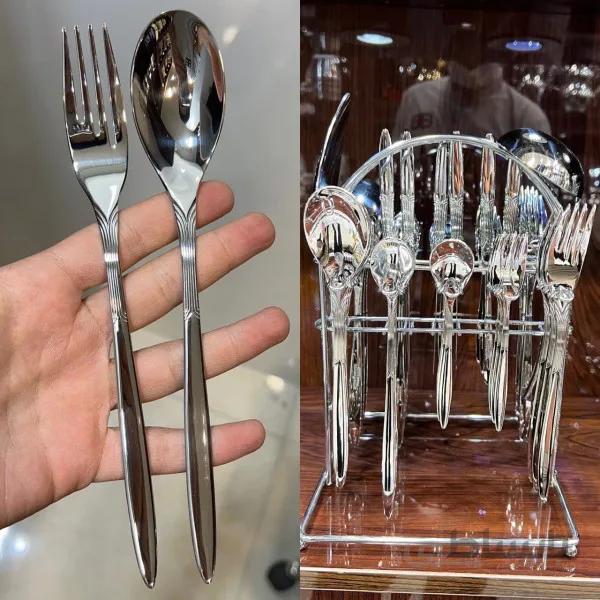 سرویس قاشق چنگال استیل 6نفره کد 589967