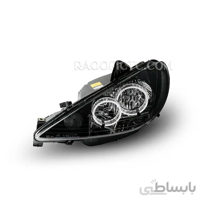 چراغ جلو پژو ۲۰۶ طرح گلس سفید