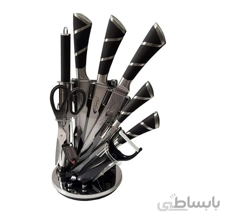 سرویس چاقو آشپزخانه 9 پارچه فلورنس