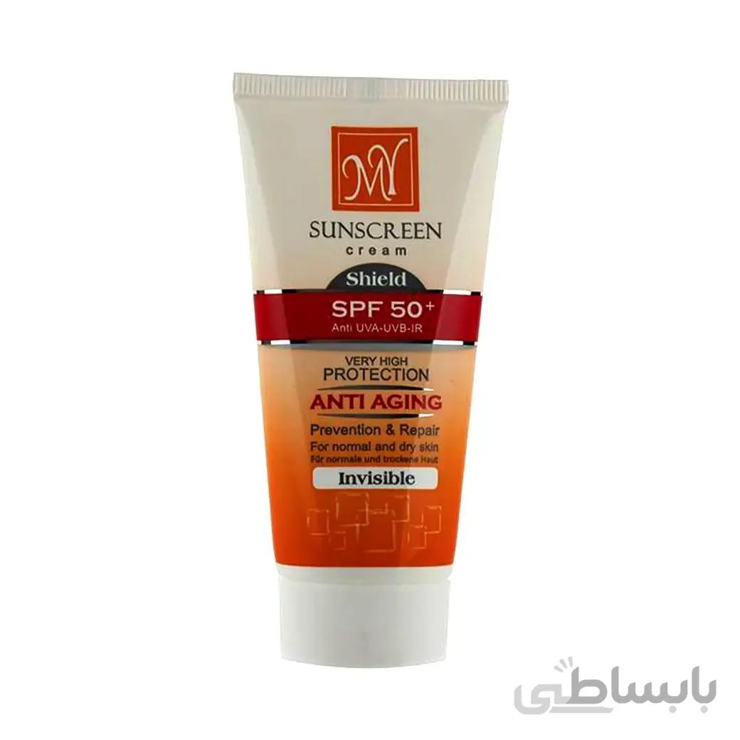 کرم ضد آفتاب مای بدون رنگ ضد چروک SPF50 حجم 50 میل ا MY Cream Sunscreen Colorless Anti Aging SPF50 50ml
