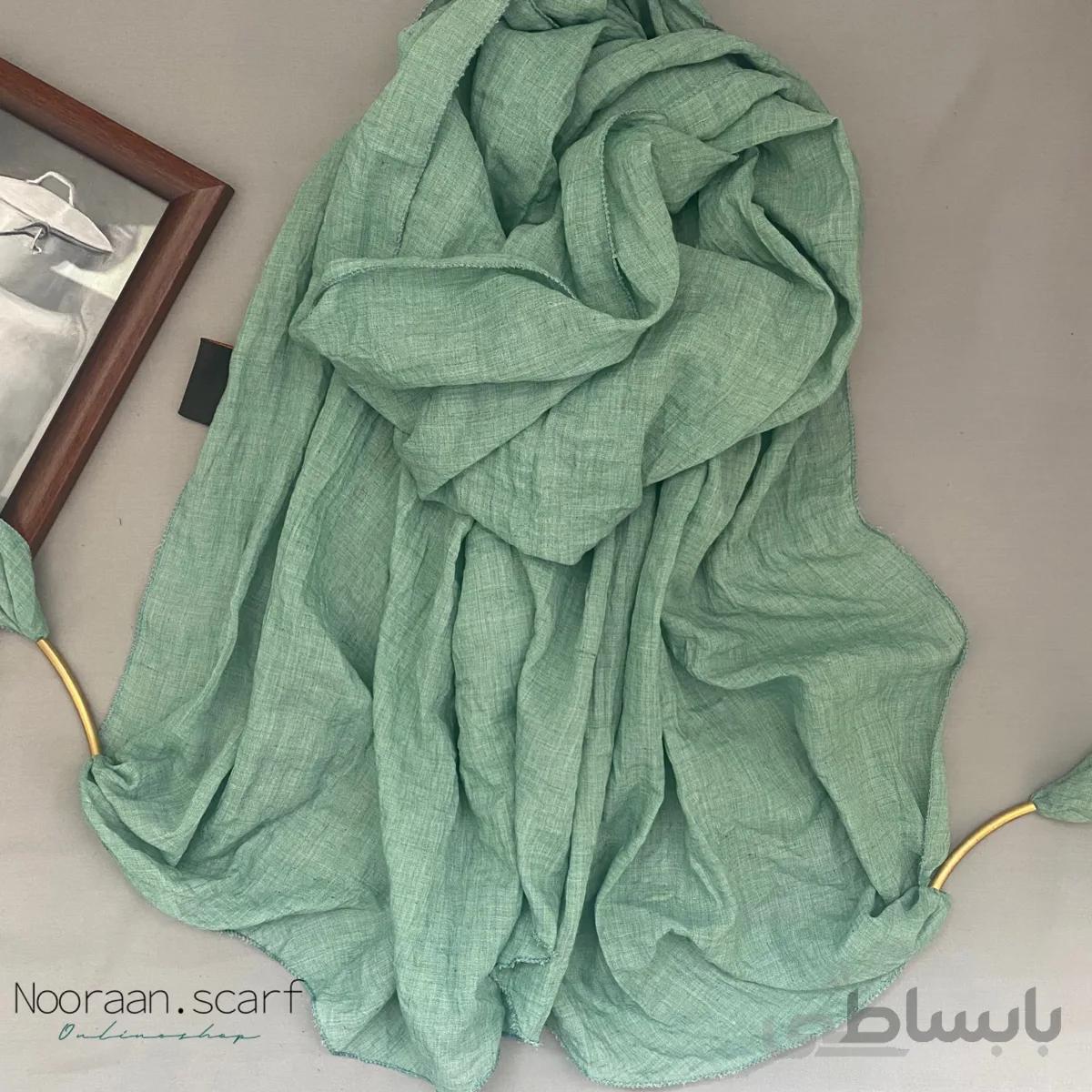 شال نخی مزونی سبز ا shal 140011