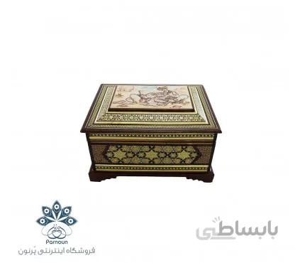 جعبه جواهرات خاتم اندازه کوچک با طرح مینیاتور