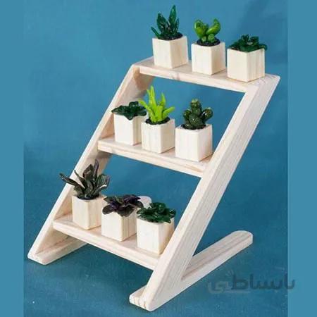 استند گل چوبی طرح تابان