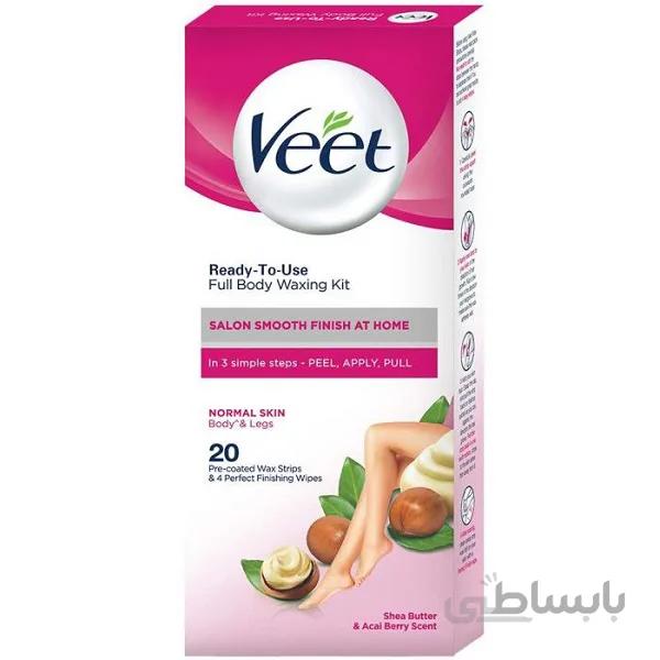 نوار موبر بدن ویت Veet مخصوص پوست های نرمال بسته 20 عددی