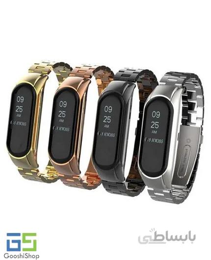 بند فلزی دستبند هوشمند شیائومی می بند 3 ا Xiaomi Mi Band 3 SmartBand Metal Wrist Strap