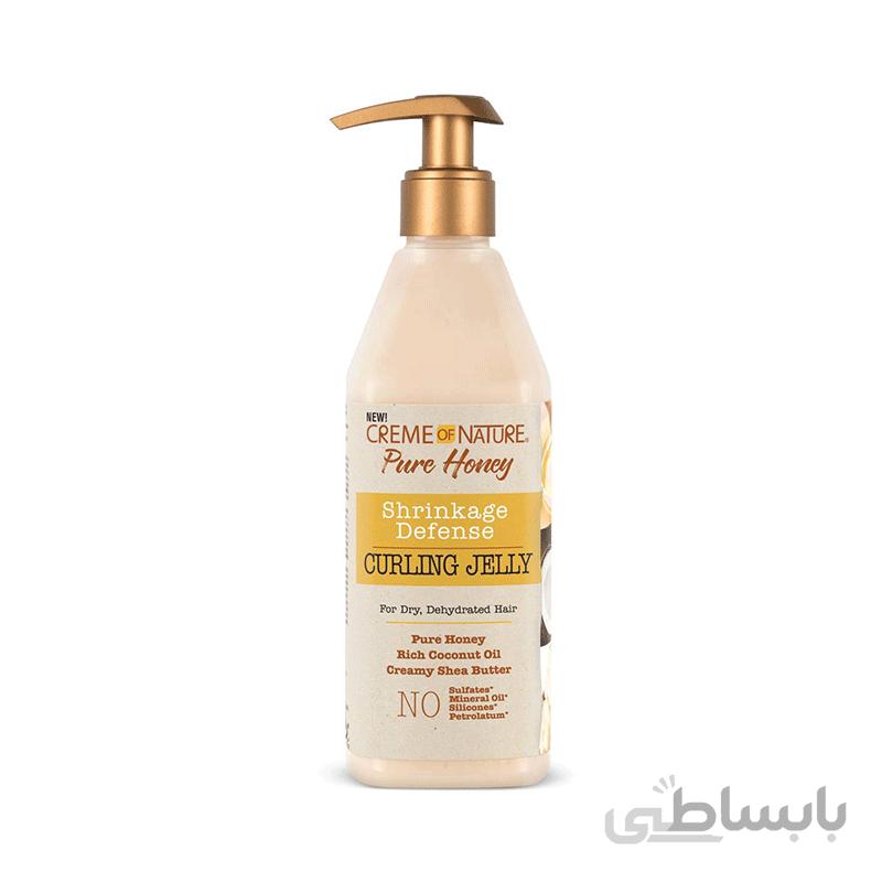ژل محافظ عسل خالص مخصوص موهای فر کرم اف نچرال Creme Of Nature Pure Honey Shrinkage Defense Curl Jelly