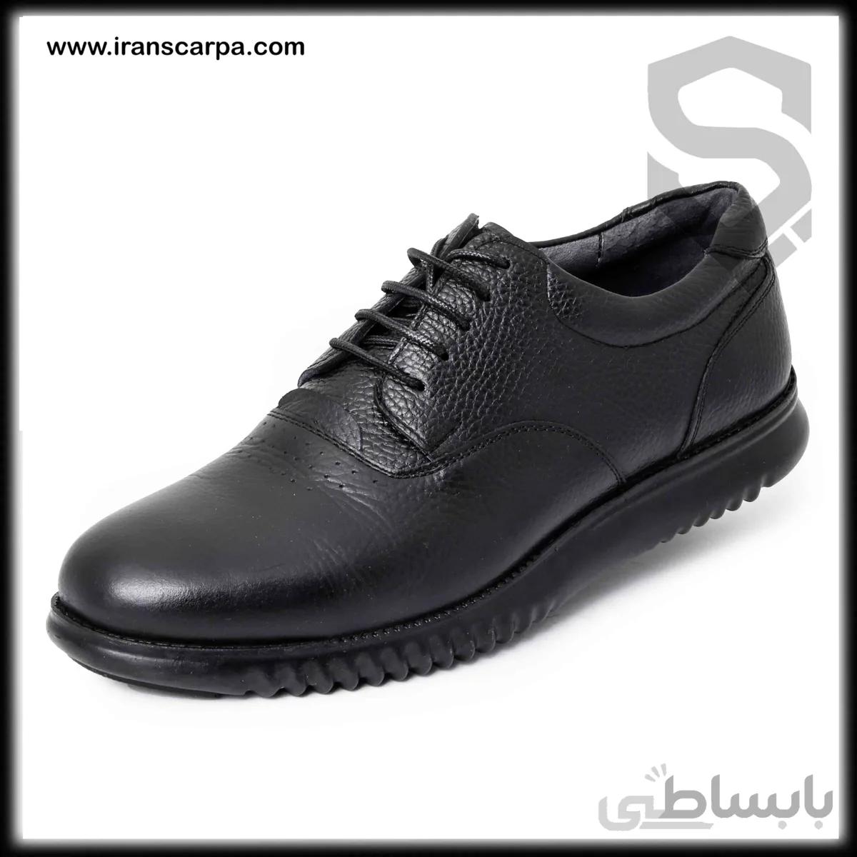 کفش چرم مردانه مدل آرکا بندی