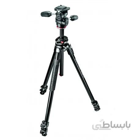 Manfrotto 290 DUAL Alu 3 Tripod w 90°column and 3W Head Kit - MK290DUA3-3W