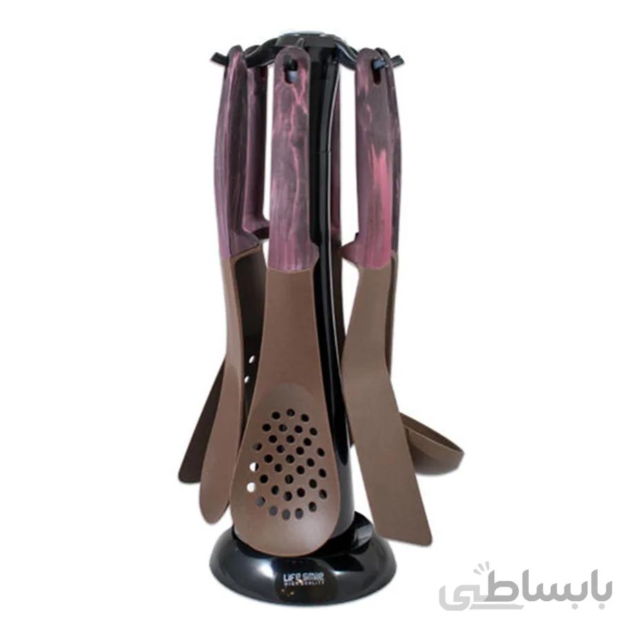 سرویس کفگیر و ملاقه 7 پارچه لایف اسمایل مدل TOOL-15
