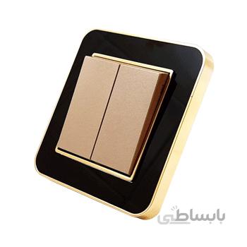 کلید و پریز ایران الکتریک مدل ارس مشکی طلایی ا iran electric aras gold model