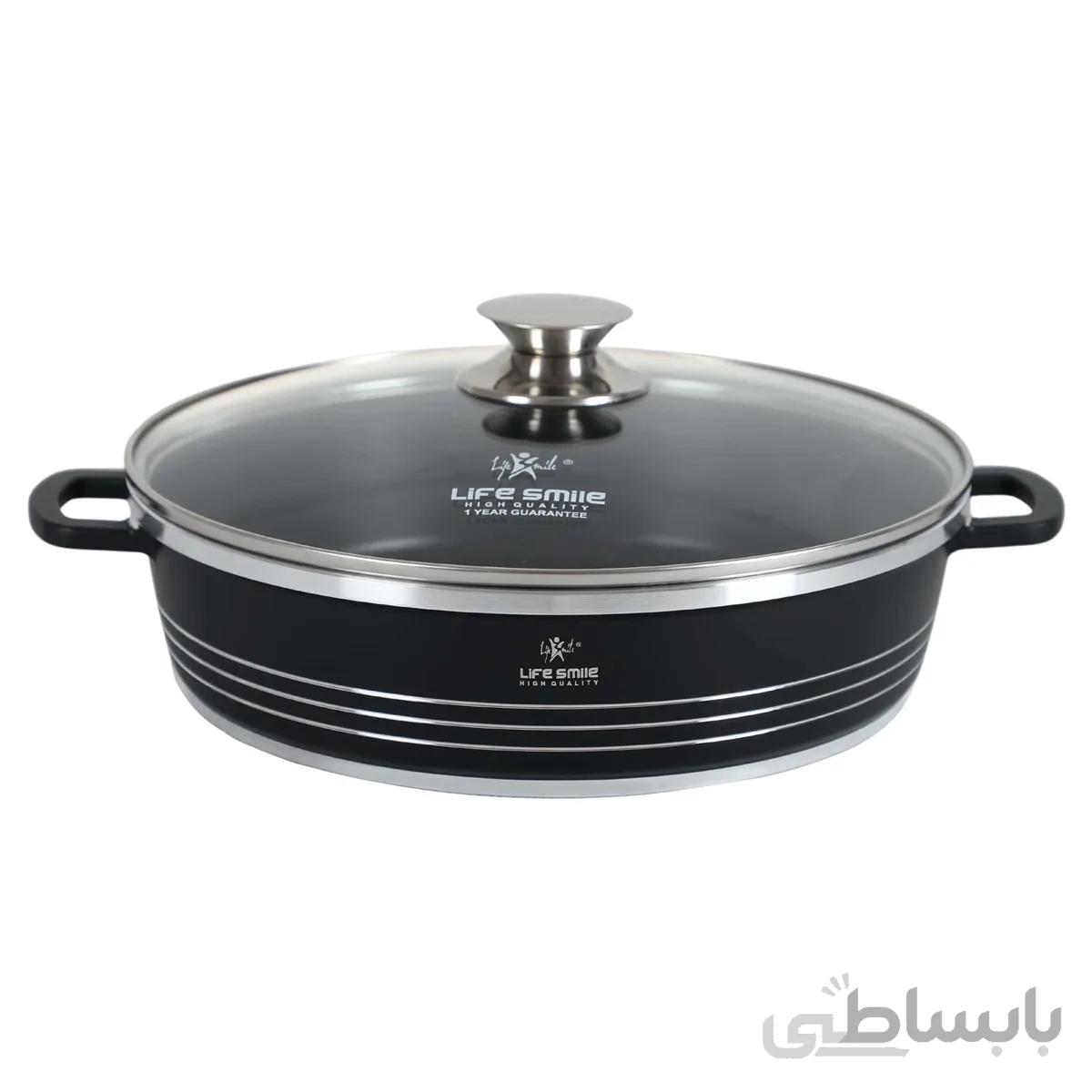 تابه سرامیکی لایف اسمایل مدل LUSHR 36BB ا LIFE SMILE LUSHR-36BB Shallow Cookware Pot