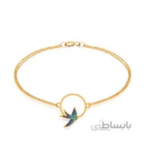 دستبند طلا طرح پرستو کد LB120