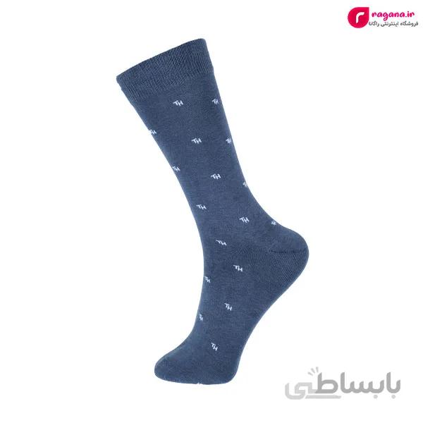 جوراب مردانه ساق بلند طرح TH کد R215349