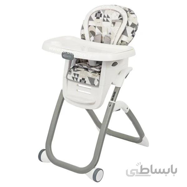 صندلی غذا گراکو مدل DuoDiner Patchwork Grey ا Graco DuoDiner® DLX 6in1 Highchair Patchwork Grey
