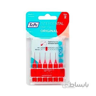 مسواک بین دندانی اورجینال سایز 2 (0.5) تپه 6 عددی ا Tepe Interdental Brush