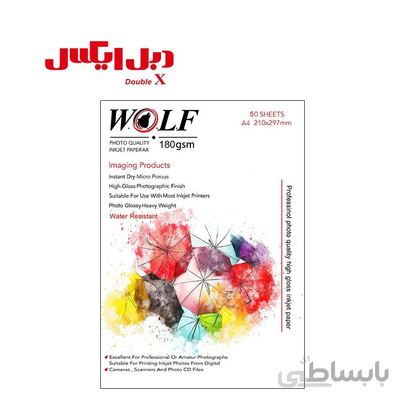 کاغذ فتوگلاسه 180 گرمی ولف سایز A4