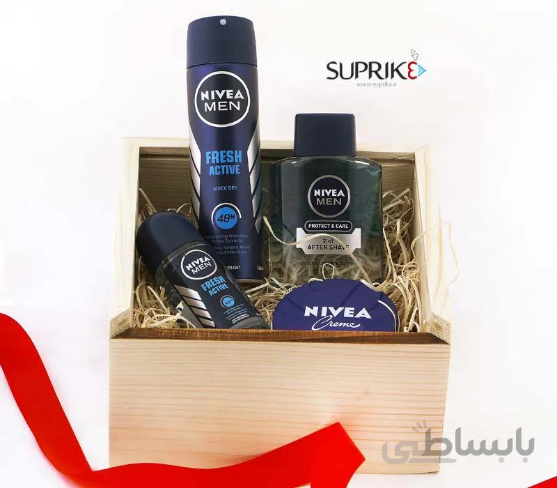 ست نیوآ مردانه در جعبه چوبی
