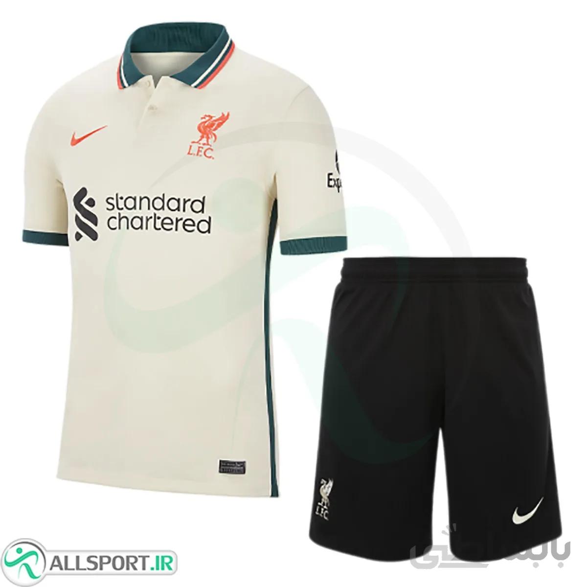 پیراهن شورت دوم لیورپول Liverpool 2021-22 Away Soccer Jersey Kit Shirt Short