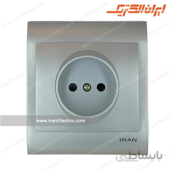 پریز برق ساده ایران نقره ای