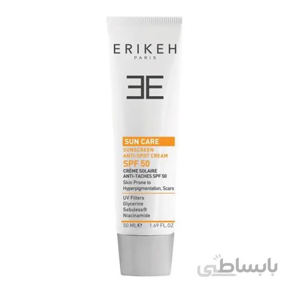 ضدآفتاب و ضدلک بی رنگ SPF50 اریکه