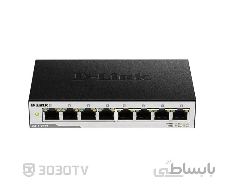 سوییچ 8 پورت دی-لینک مدل DGS-1100-08