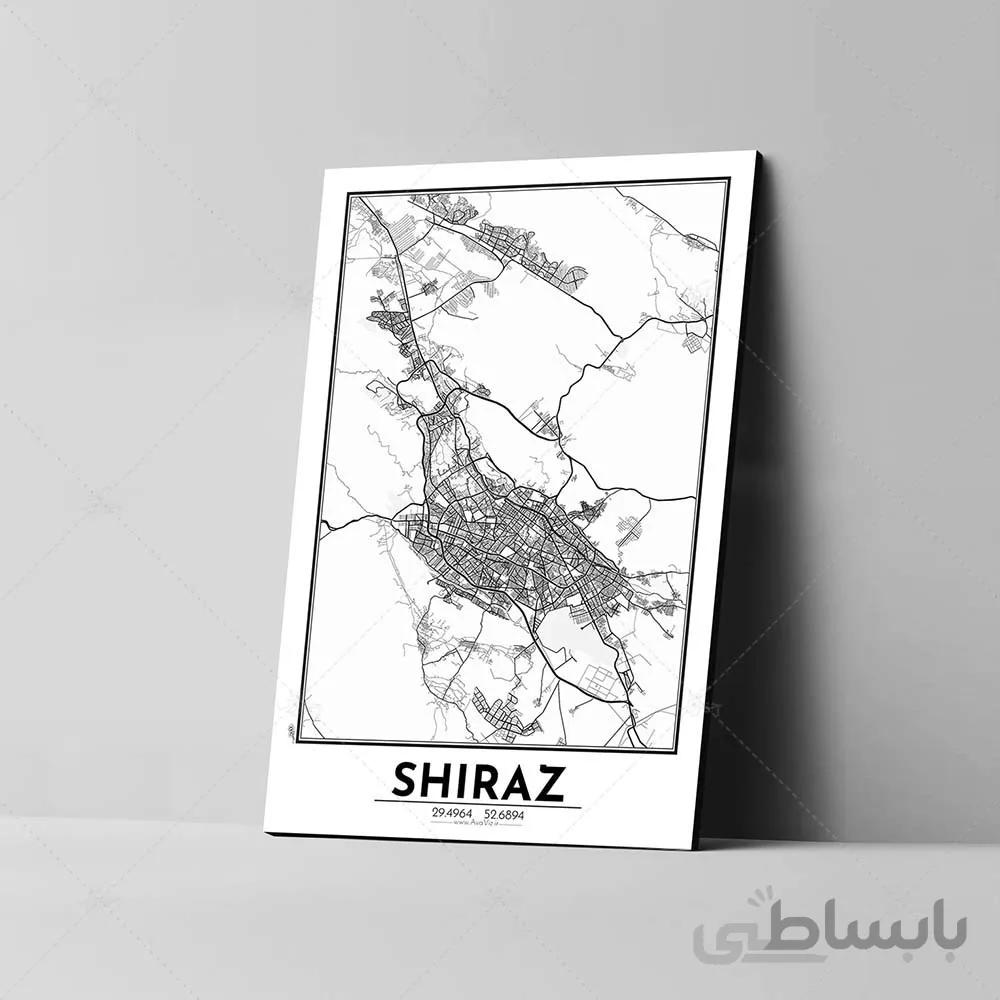 تابلو شاسی آواویز مدل نقشه شیراز کد Avaviz-Map-4G1312