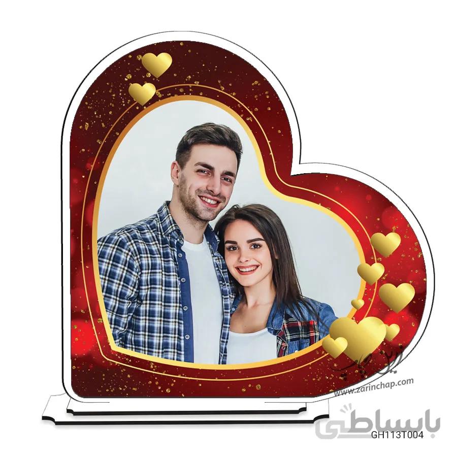 قاب عکس رومیزی قلبی طرح ولنتاین GH113T004